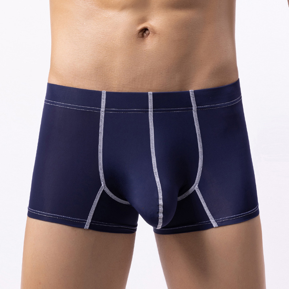 Pouch Boxer Pouch - 아이스 실크 남성용 언더웨어 복서 브리프스