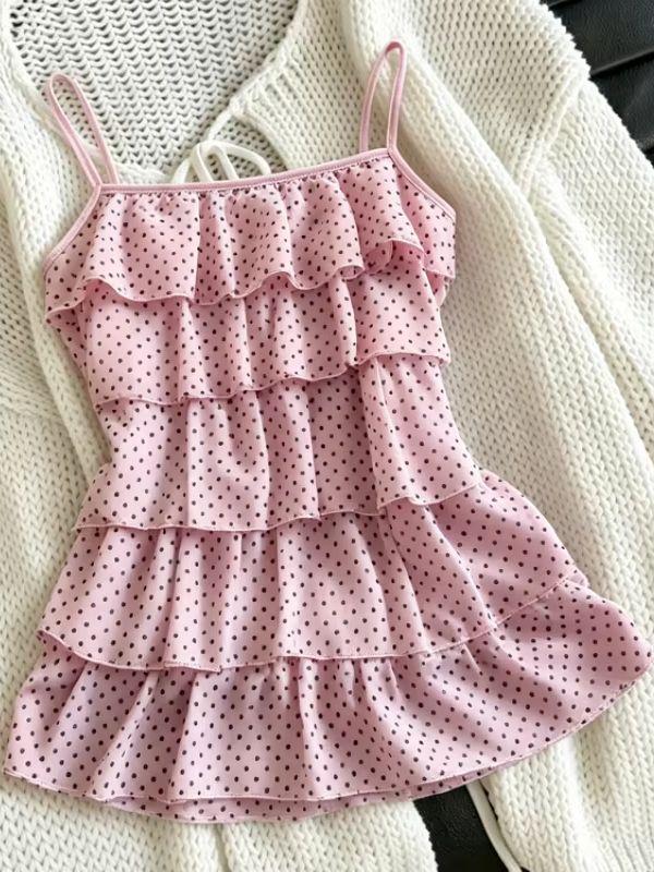 Suspender Tank Top - 레트로 캐주얼 Y2K 홀터넥 베스트 여성용