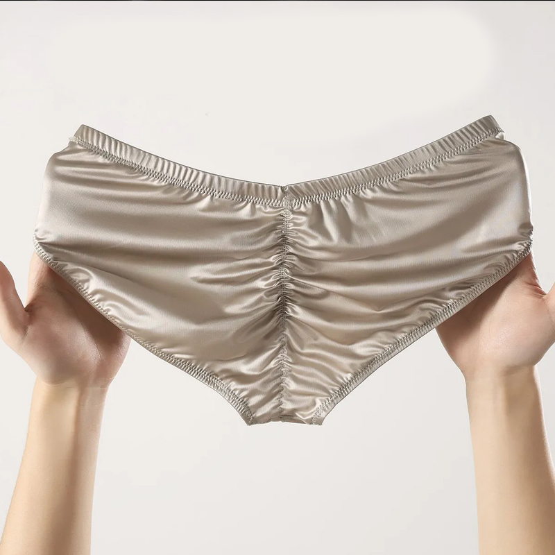 Pouch Boxer Pouch - 4pcs 남성용 브리프 반짝이는 새틴 로우라이즈