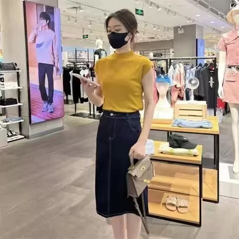 한국 스타일 니트 탑 여성용 하프 하이 칼라 베이스 레 - Base Layer Top 리뷰 및 가격