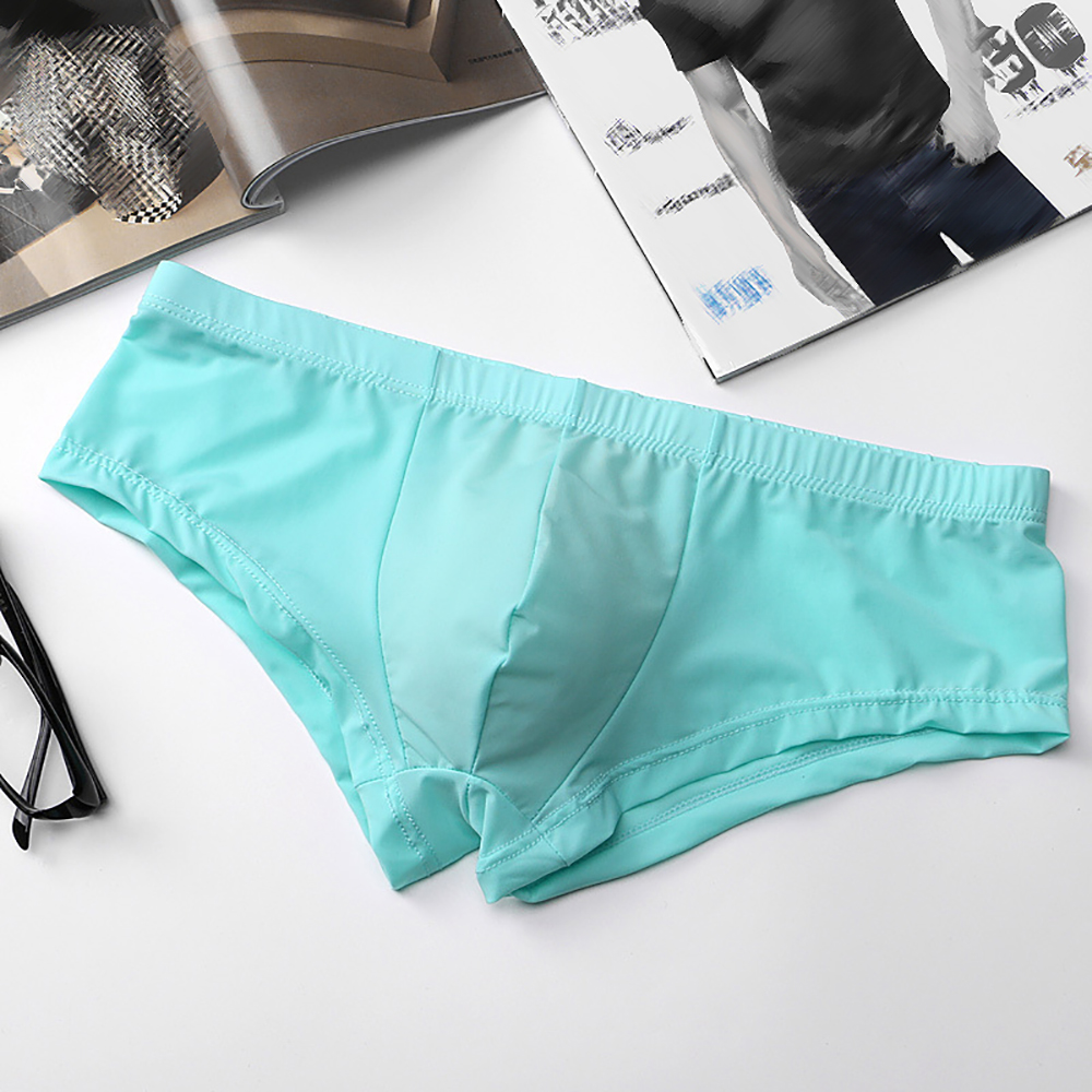아이스 실크 속옷 복서 팬티 통기성 벌지 파우치 팬티  - Trunk Breathable Men 리뷰 및 가격